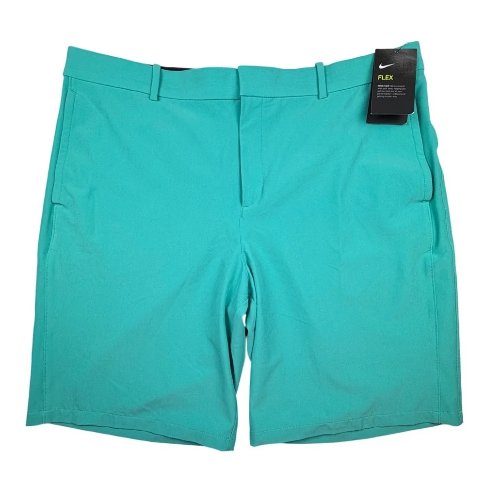 NWT Nike Flex Golf Shorts Mens 38 Teal Green Standard Fit Performance